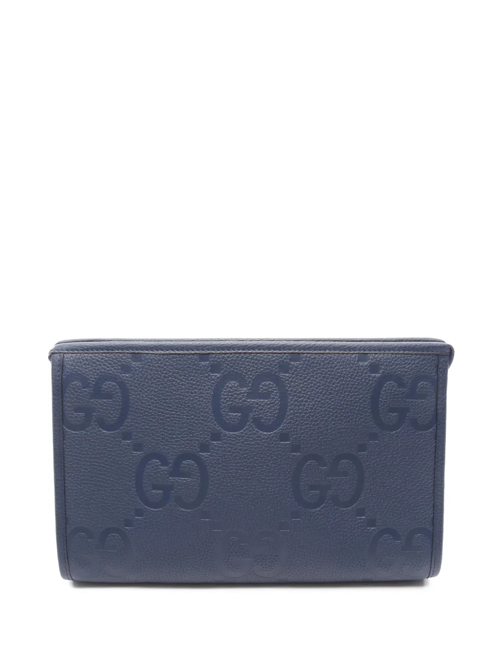 Gucci Pre-Owned 2016-2026 Jumbo GG Calfskin Pouch clutch bag - Blu