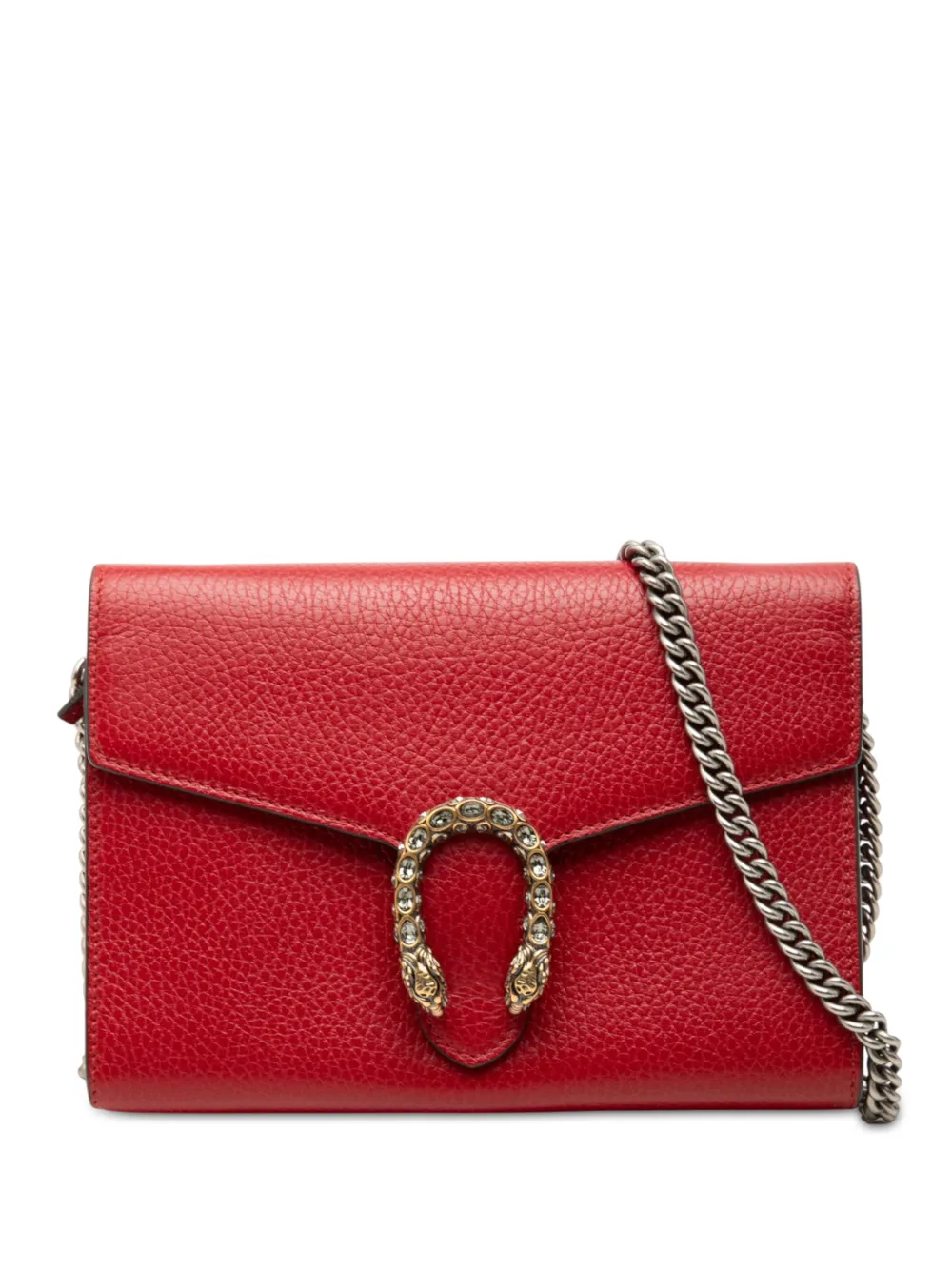 Gucci Pre-Owned 2000-2015 Calfskin Dionysus Wallet on Chain crossbody bag - Rosso