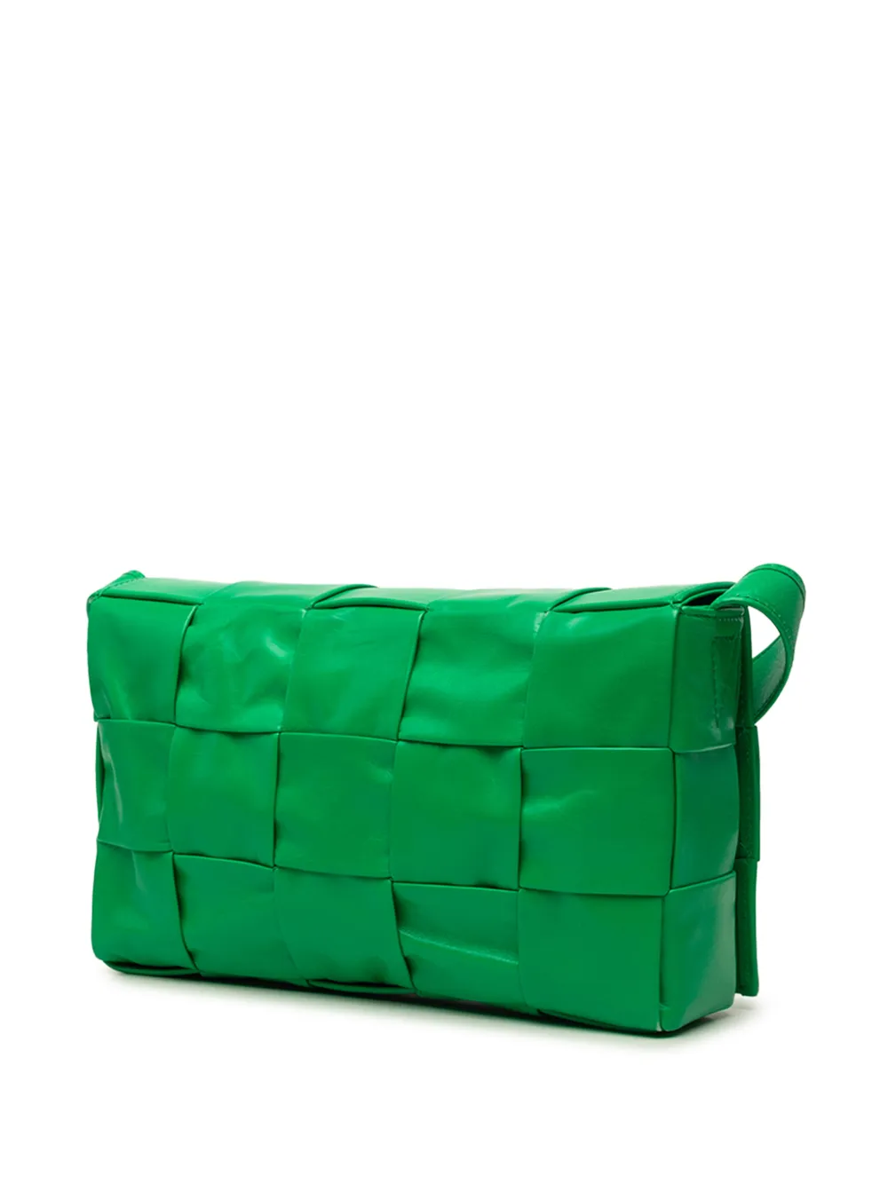 Bottega Veneta Pre-Owned 2012-2026 Nappa Intrecciato Cassette crossbodytas Groen
