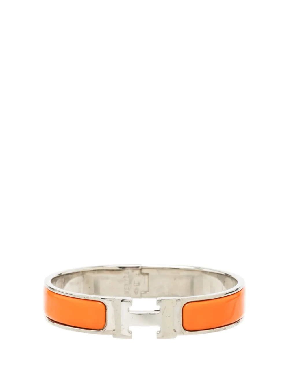 Hermès Pre-Owned 2000-2026 Narrow Enamel Clic H Bracelet PM costume bracelet - Arancione