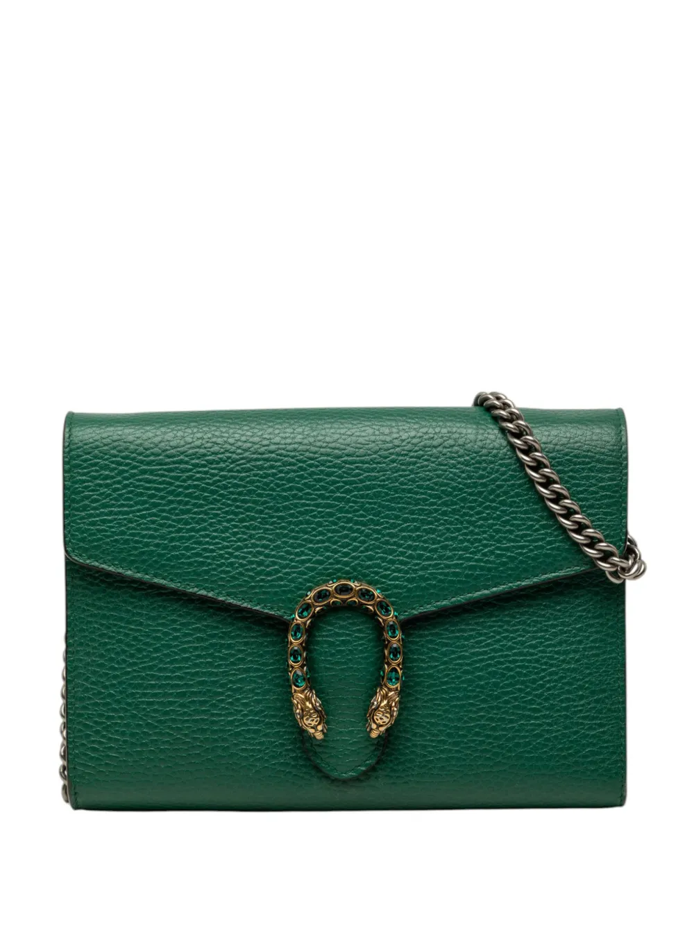 Gucci Pre-Owned 2016-2026 Calfskin Dionysus Wallet on Chain crossbody bag - Verde