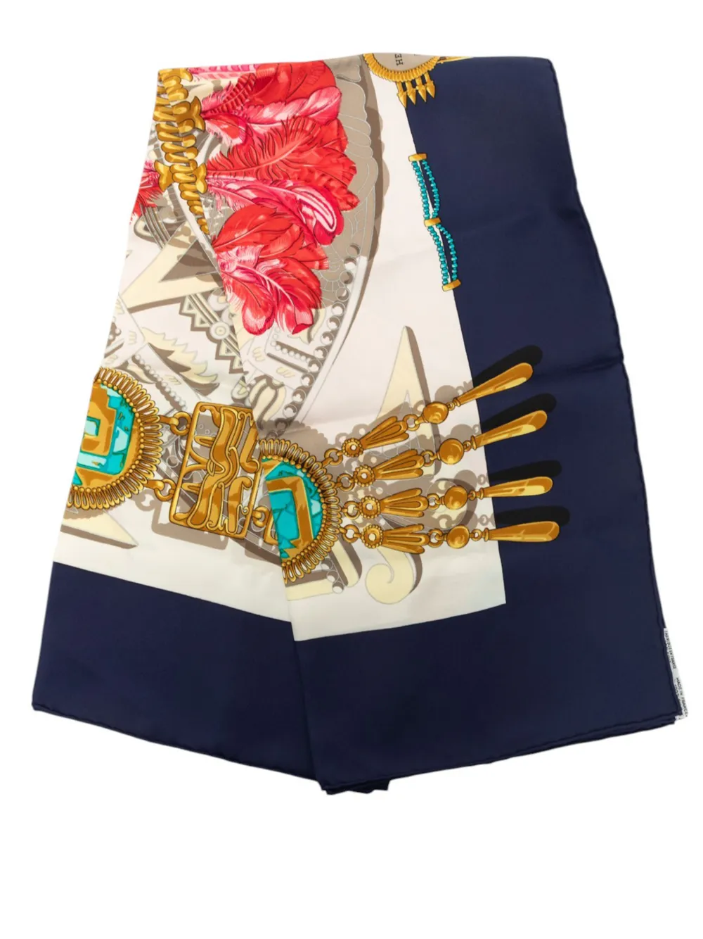 Hermès Pre-Owned 20th Century Mexique Silk Scarf 90 scarves - Blu
