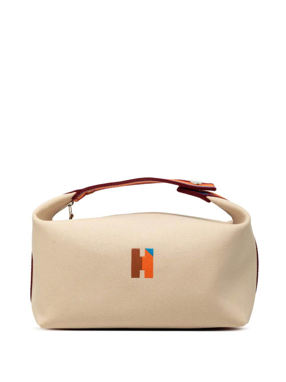 Hermès Pre-Owned 2021-2026 Large Toile Bride A Brac H Pavillon Case vanity bag - Marrone
