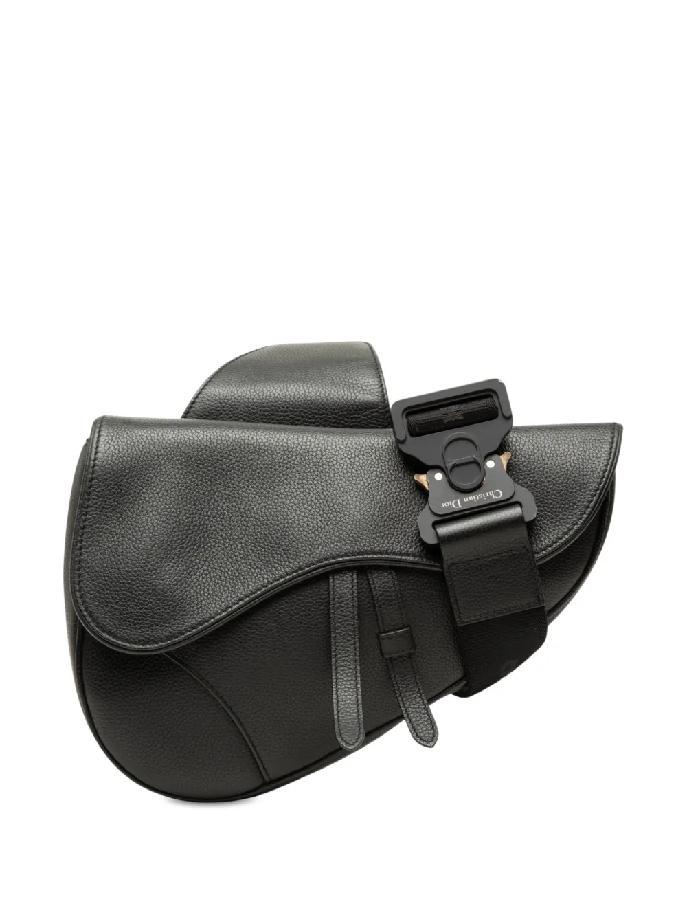 Christian Dior Pre-Owned 2019 Saddle Umhängetasche aus gekörntem Kalbsleder - Schwarz