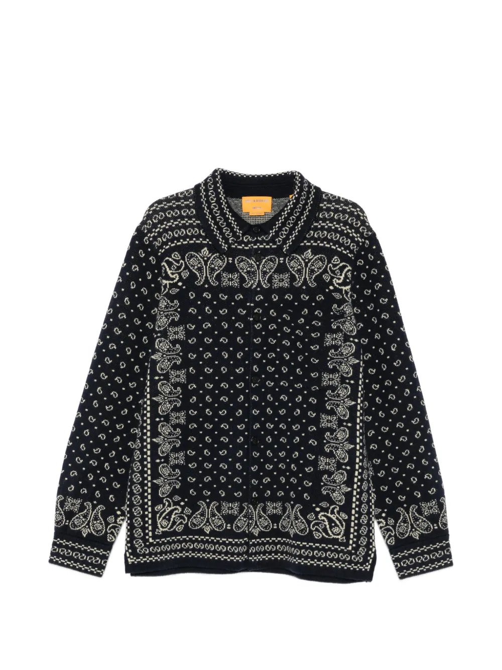 Guest In Residence paisley-knit button-down shirt - Blu