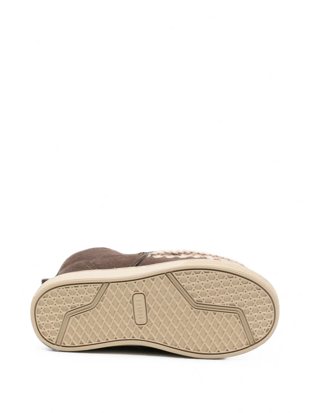 Mou Kids Eskimo crochet-trim suede boots Bruin