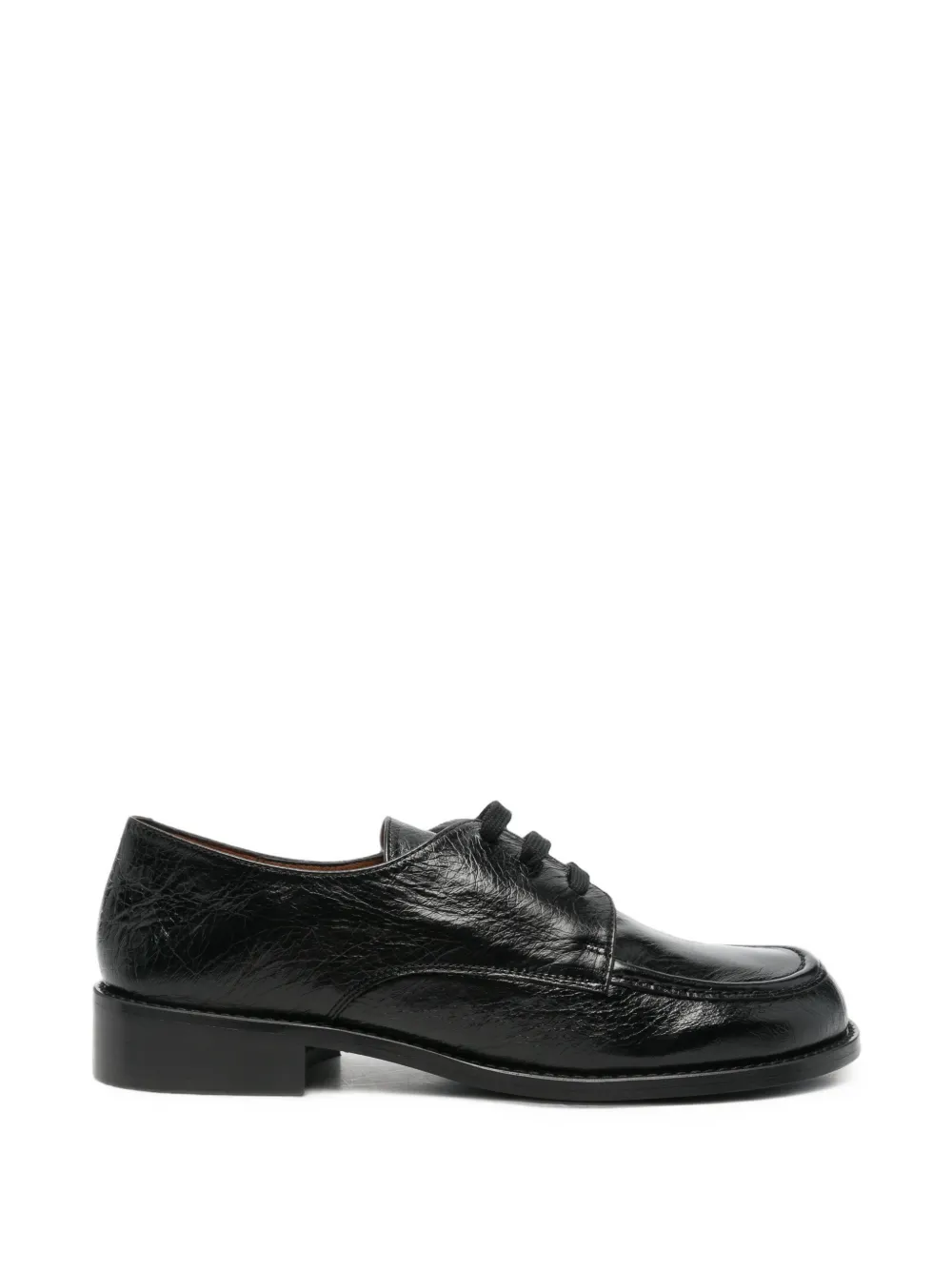 ANGEL ALARCON lace-up crinkled-effect derby shoes