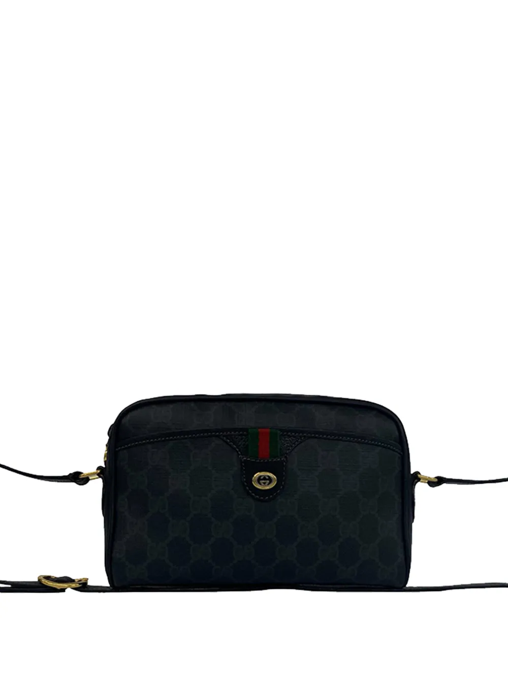 Gucci Pre-Owned 1980-1990 GG Supreme Web crossbody bag - Nero