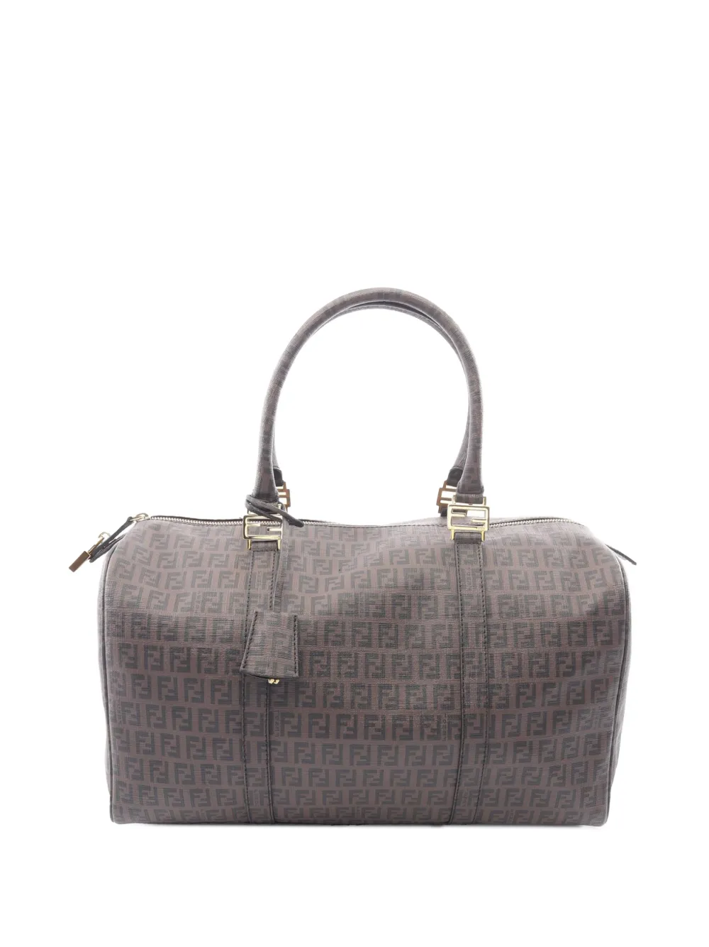 Fendi Pre-Owned 2000-2010 Zucchino Coated Canvas boston bag - Marrone