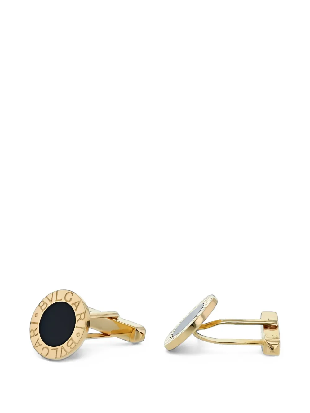 Bvlgari Pre-Owned 1980s Bvlgari onyx cufflinks - Oro