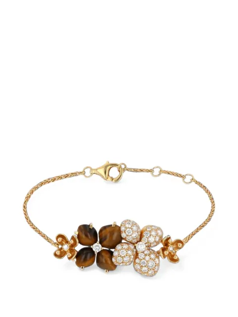 Chaumet 2010s Hortensia diamond and tiger-eye quartz bracelet