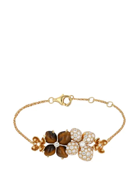 Chaumet 2010s Hortensia diamond and tiger-eye quartz bracelet