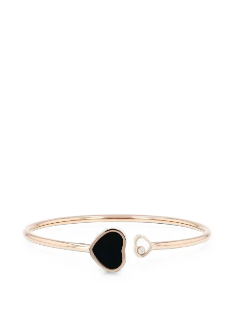 Chopard Pre-Owned 2020s Happy Hearts onyx and diamond bracelet