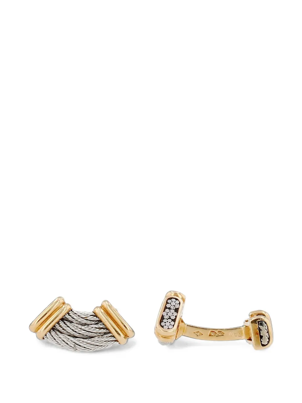 Fred 1970s Force 10 steel cufflinks - Oro