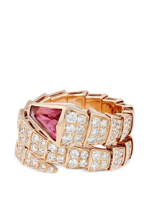 Bvlgari Pre-Owned 2020s Serpenti Viper tourmaline and diamond ring