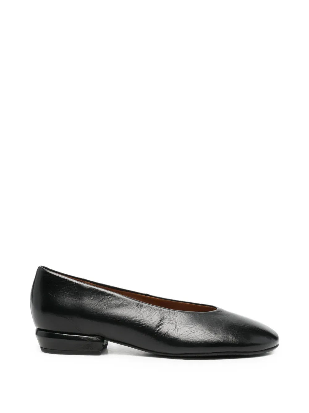 ANGEL ALARCON Katia eather almond-toe ballet flats - Nero