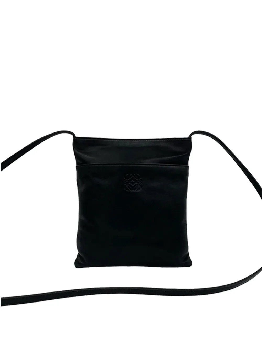 Loewe Pre-Owned 1990-2010 Leather Anagram crossbody bag - Nero