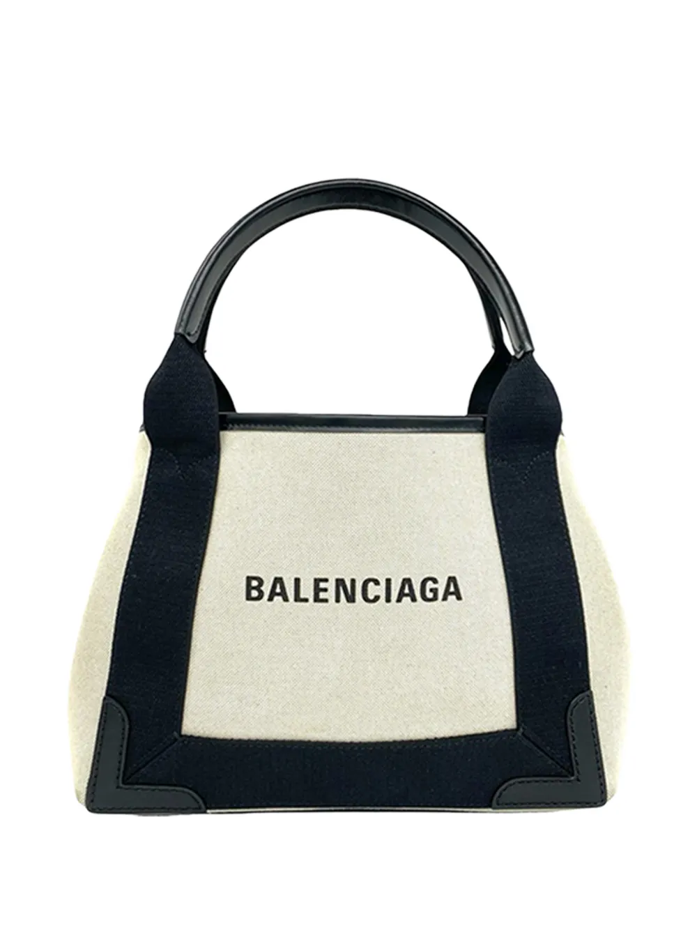 Balenciaga Pre-Owned 2010-2026 Canvas Navy Cabas XS satchel - Marrone
