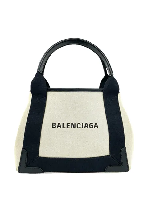 Balenciaga Pre-Owned 2010-2026 Canvas Navy Cabas XS satchel