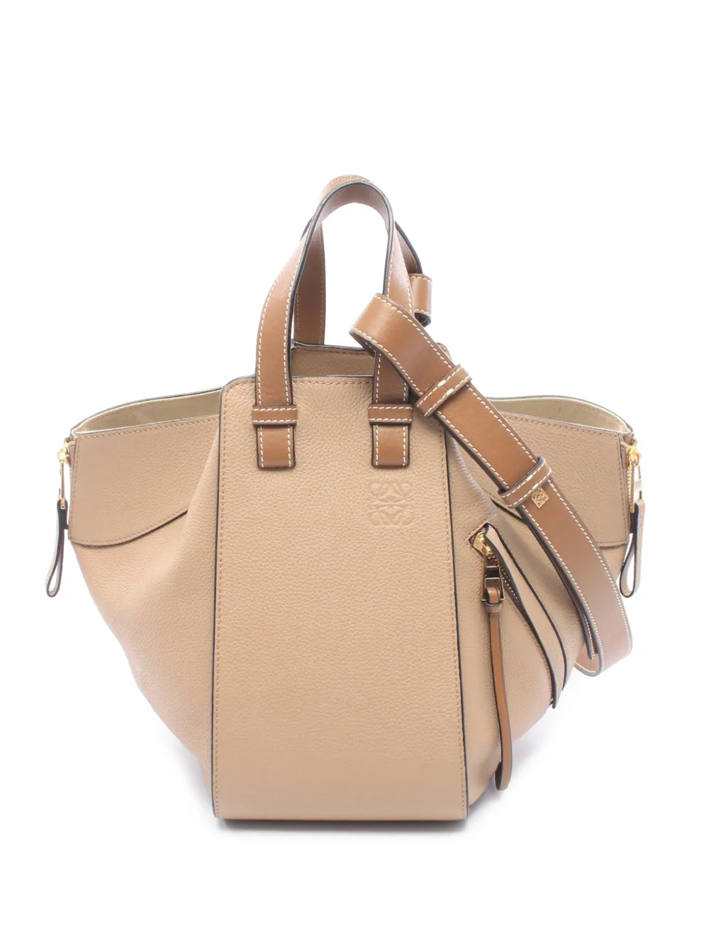 Loewe Pre-Owned 2010-2026 Small Leather Hammock satchel - Toni neutri