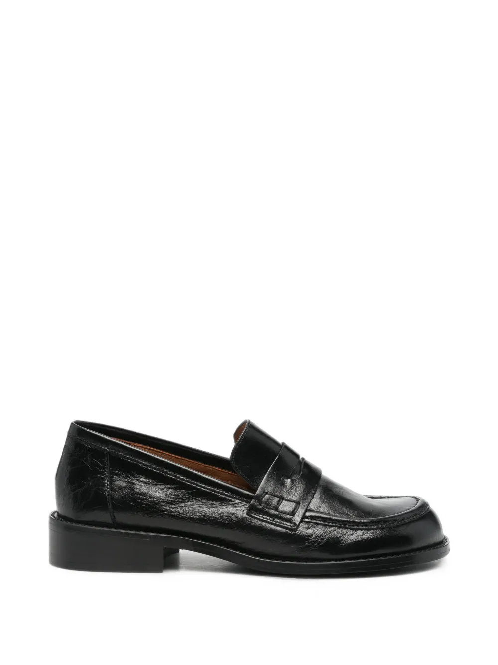ANGEL ALARCON penny leather loafers - Nero