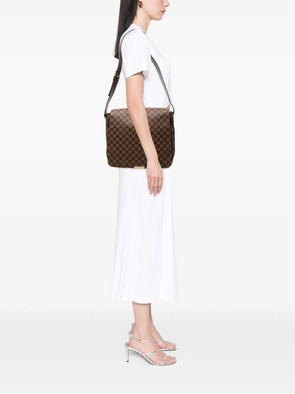 Louis Vuitton Pre-Owned 2003 pre-owned Damier Ebene Bastille crossbodytas Bruin
