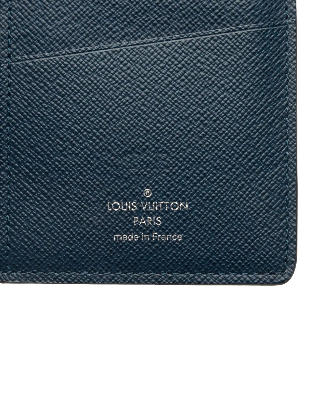 Louis Vuitton Pre-Owned 2015 Taiga Portefeuille Brazza Bifold lange portemonnee Blauw