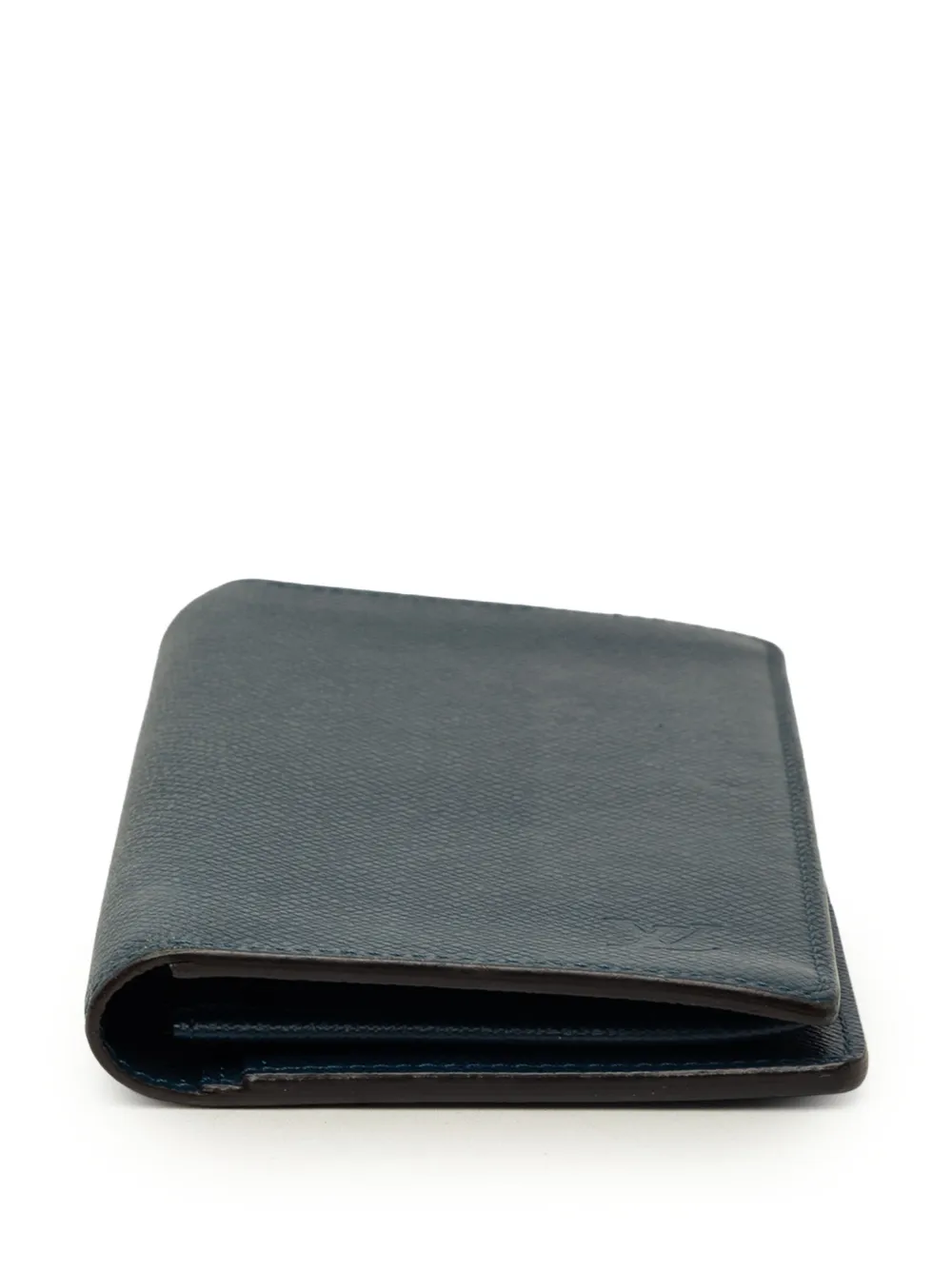 Louis Vuitton Pre-Owned 2015 Taiga Portefeuille Brazza Bifold lange portemonnee Blauw