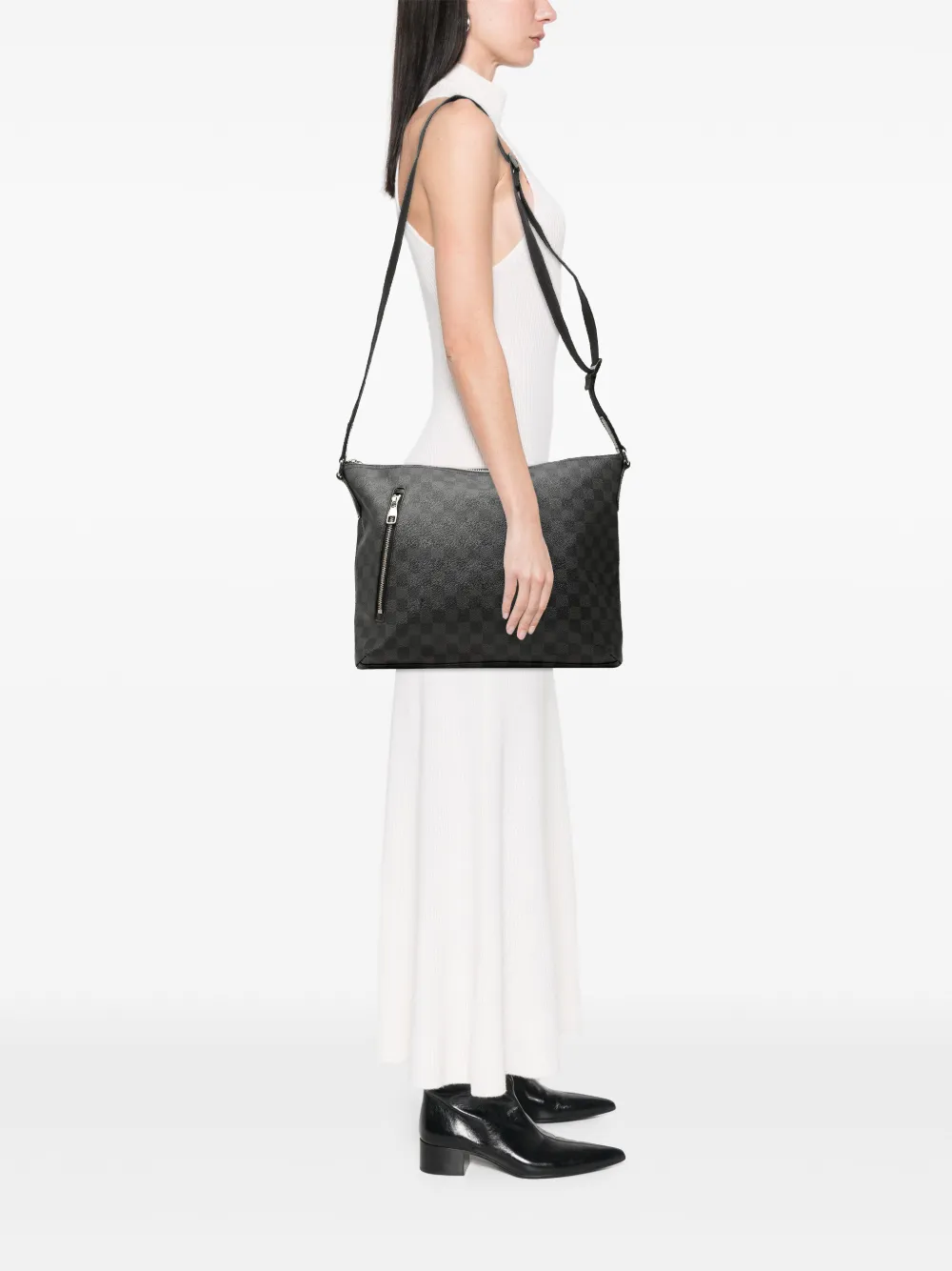 Louis Vuitton Pre-Owned 2011 Damier Graphite Mick MM crossbodytas Zwart