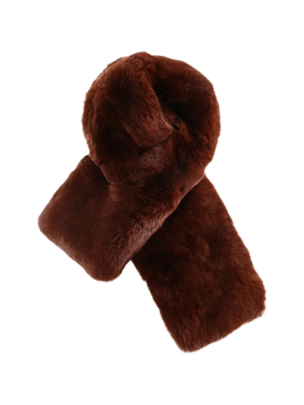 Yves Salomon shearling-effect scarf - Marrone