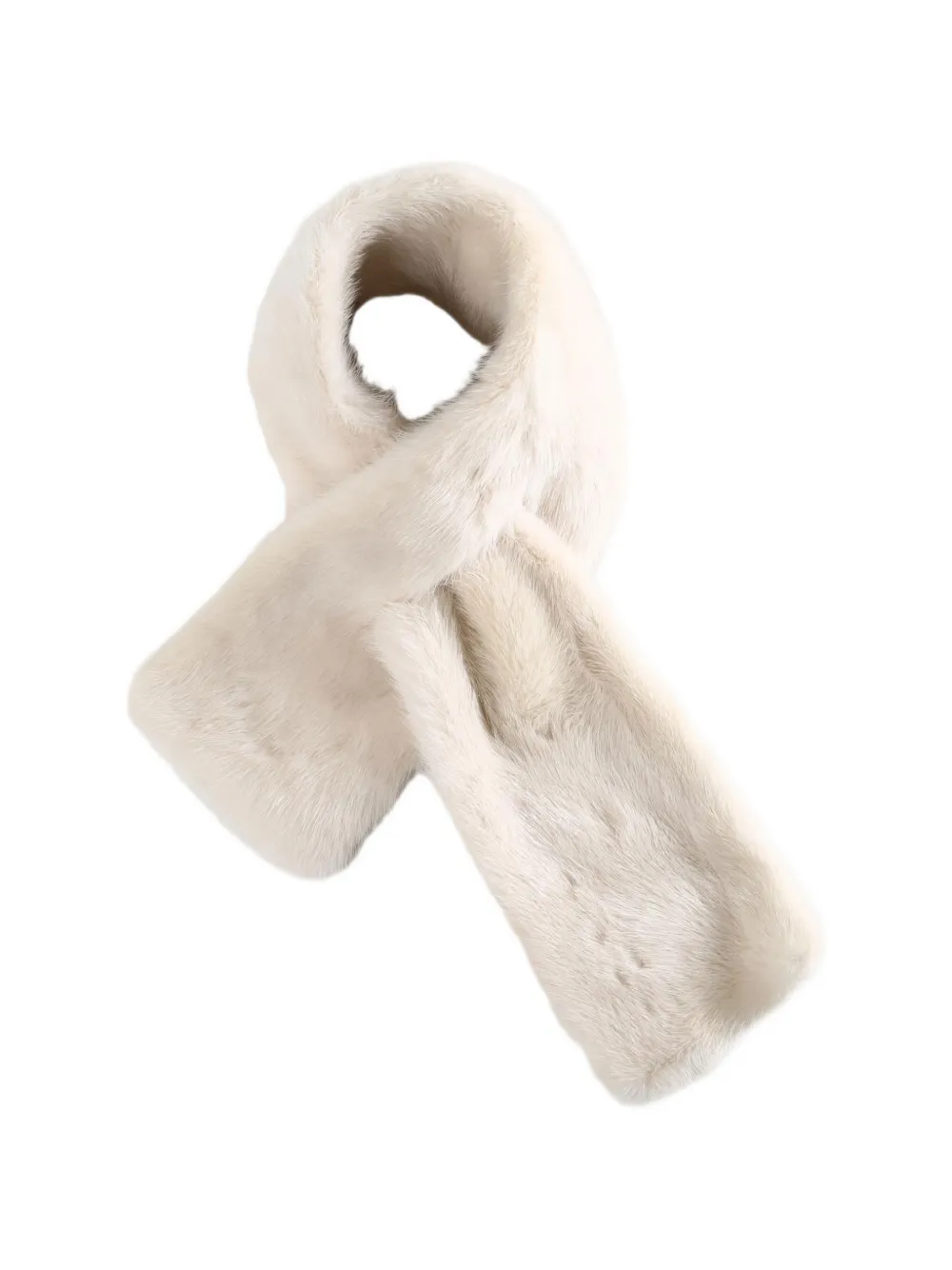 Yves Salomon fur-texture scarf Wit