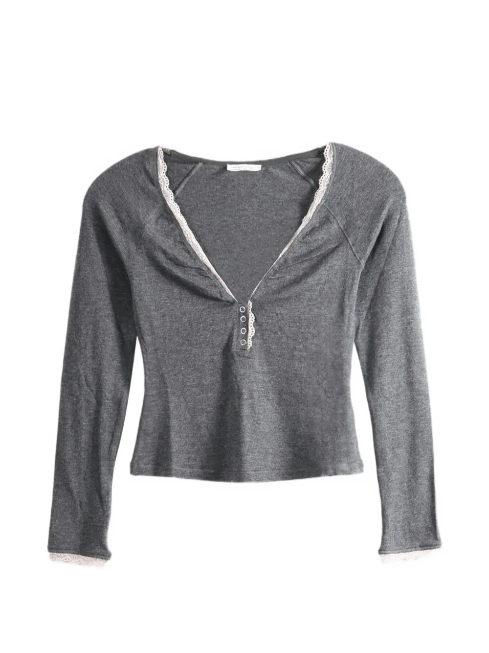 Free People A Little Bit Layering lace-trim top - Grau