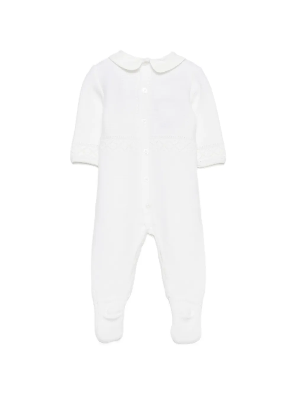 Paz Rodriguez Paz lace-panel sleepsuit Wit