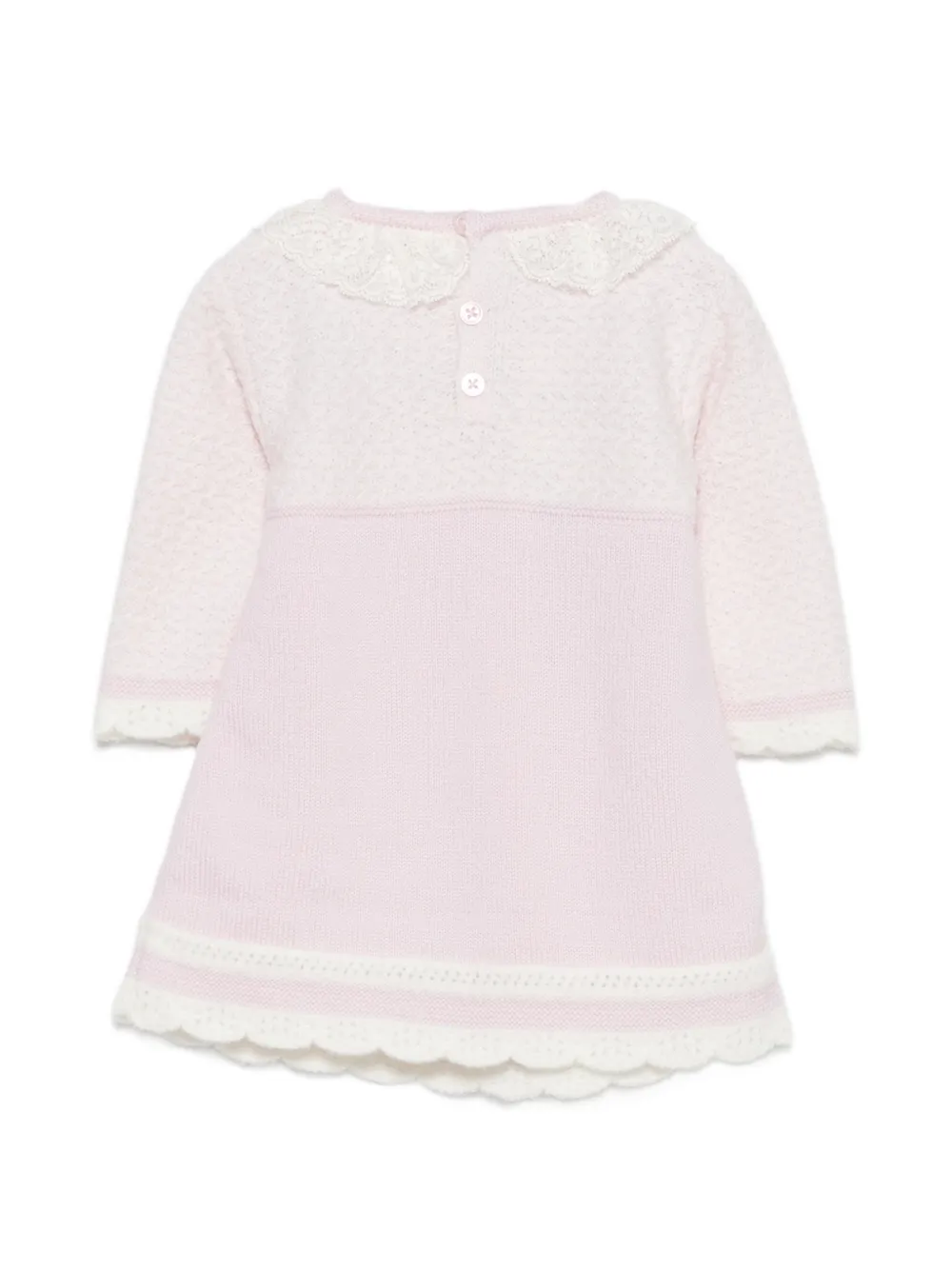Paz Rodriguez lace-trimmed bow-detail dress Roze