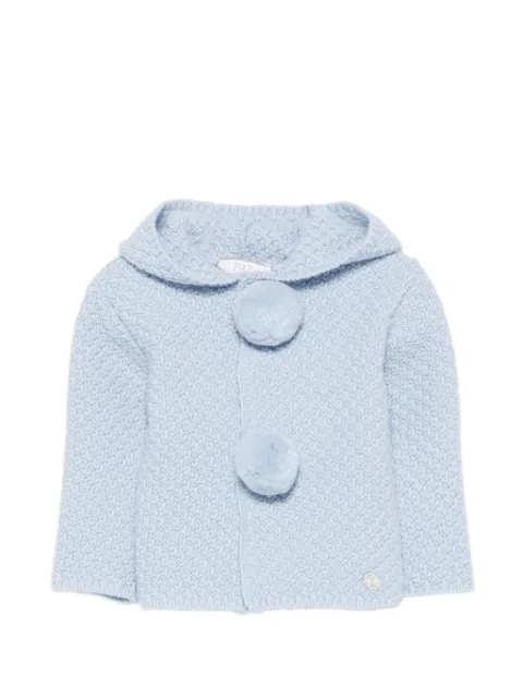 Paz Rodriguez Leira pom-pom-embellished hooded coat