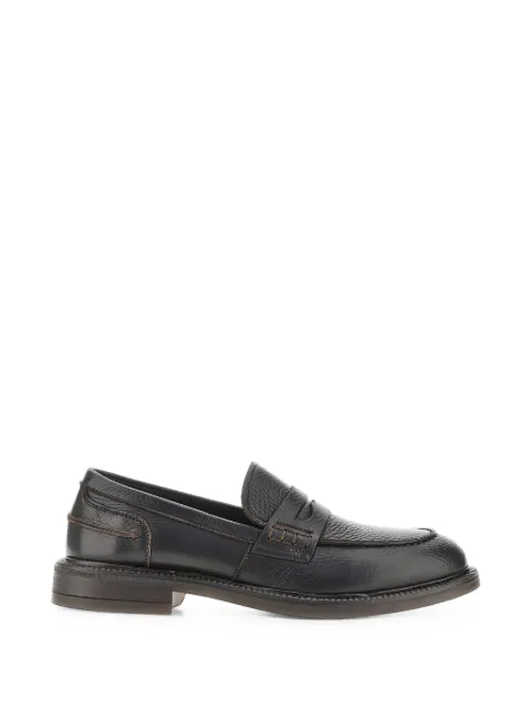 CALCE grained-leather penny loafers