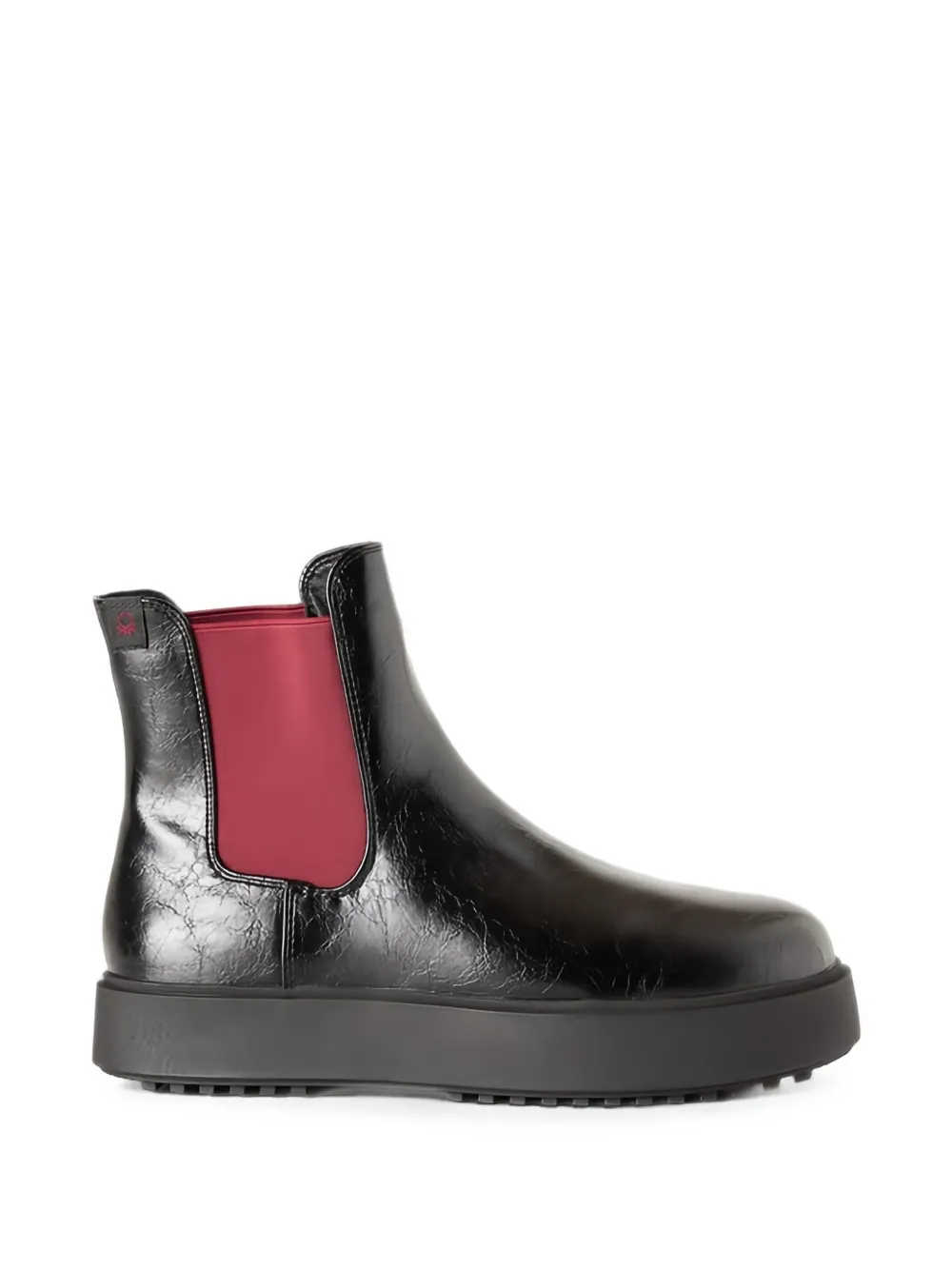 Benetton crinkled-effect Chelsea boots