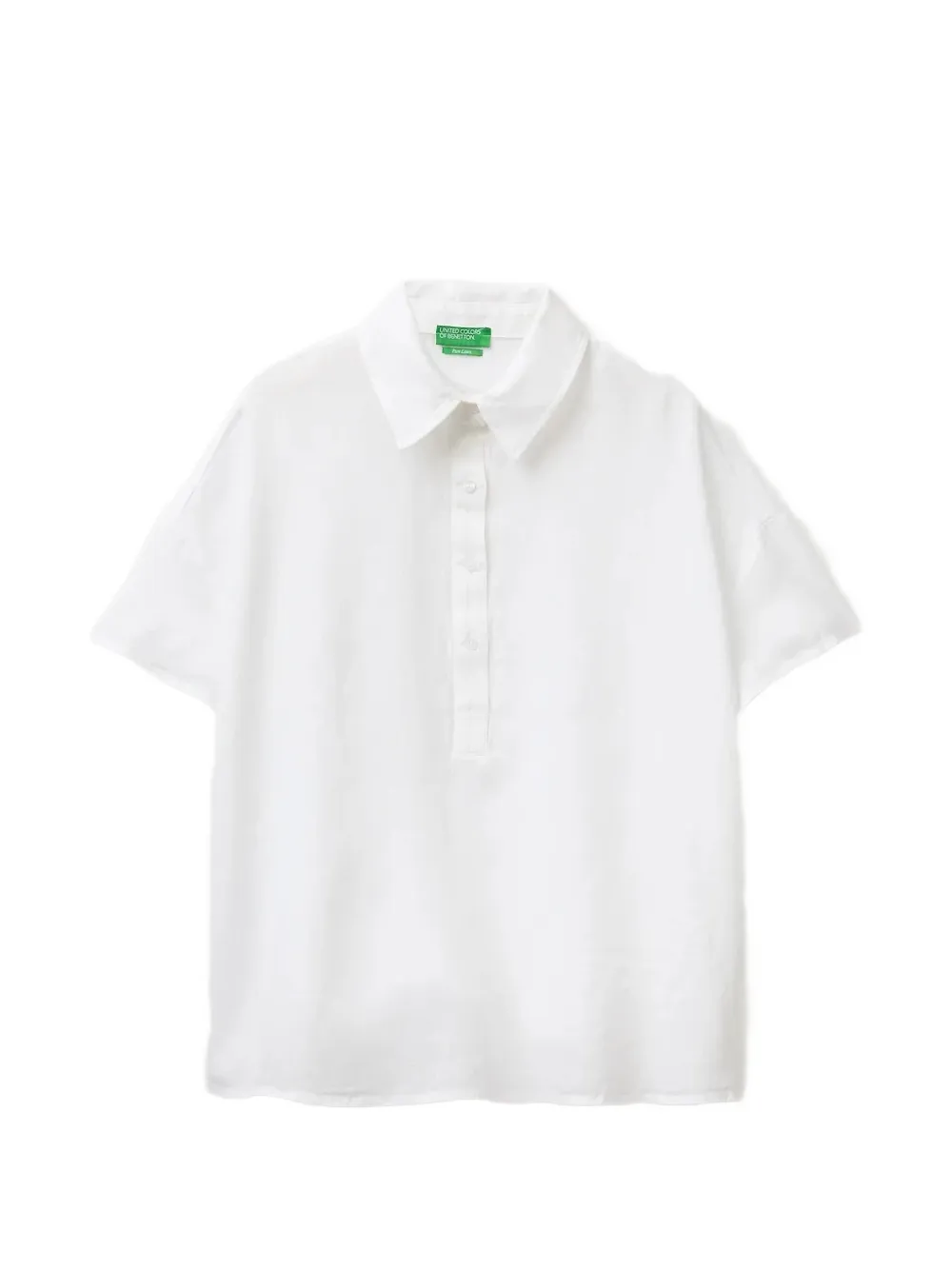Benetton short-sleeved button-up polo shirt