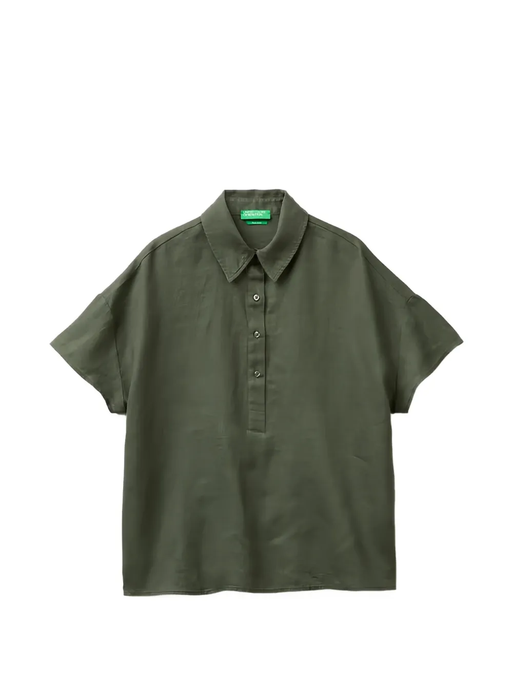 Benetton short-sleeved linen blouse