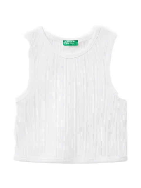 Benetton ribbed cropped tank top