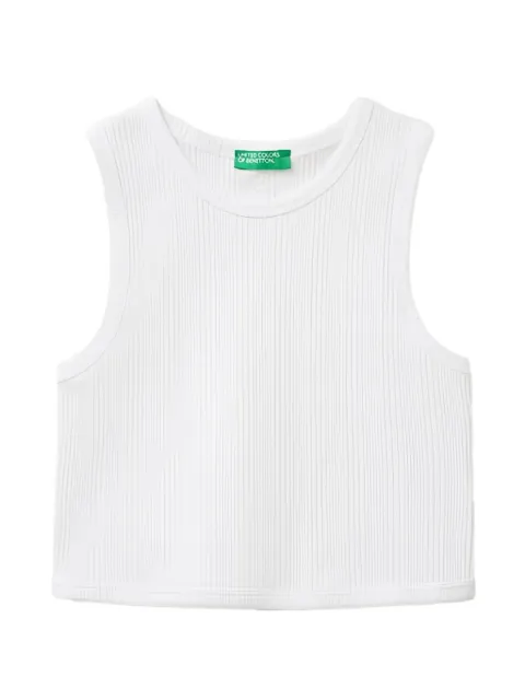 Benetton ribbed cropped tank top