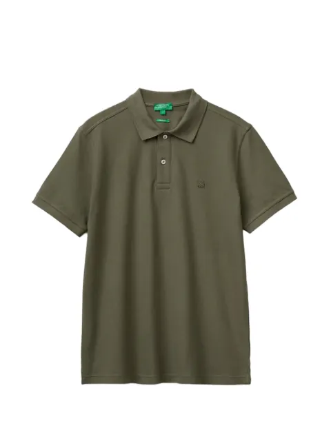 Benetton logo-embroidered polo shirt