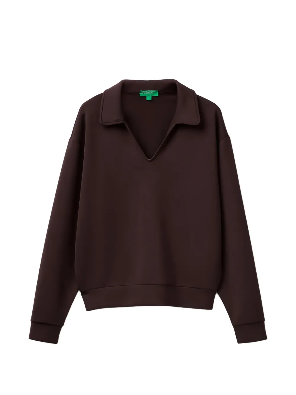 Benetton long-sleeve polo-collar sweatshirt