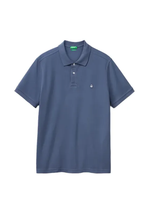 Benetton logo-embroidered short-sleeve polo shirt