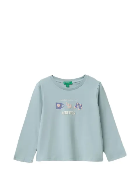 Benetton graphic-print long-sleeve T-shirt