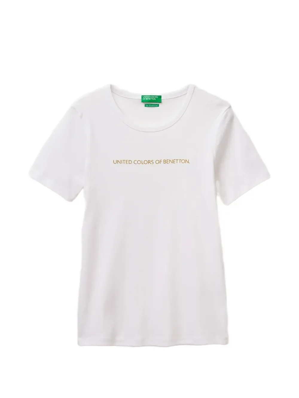 Benetton logo-embroidered T-shirt