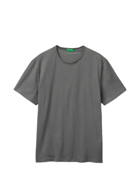 Benetton raw-edge slub-texture T-shirt
