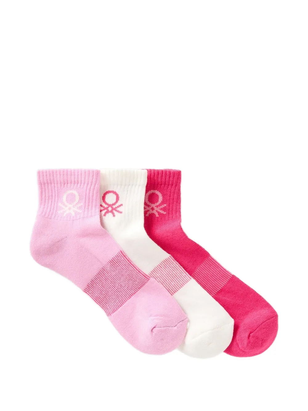 Benetton logo-embroidered knitted socks (three-pack)