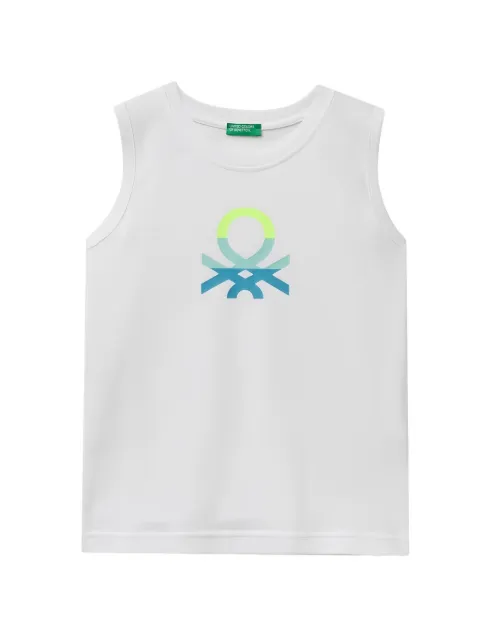 Benetton logo-print tank top