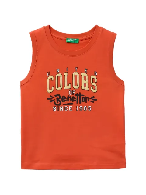 Benetton logo-print tank top